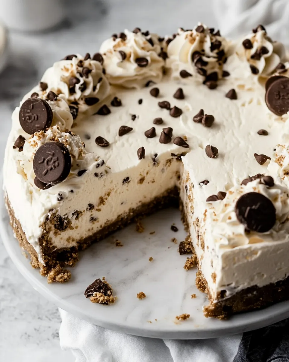 Homemade No-Bake Cookie Dough Cheesecake photo