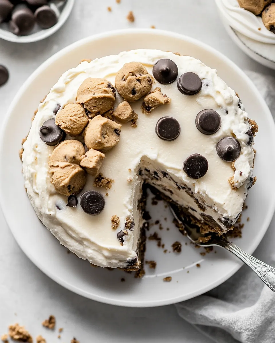 Easy No-Bake Cookie Dough Cheesecake recipe photo