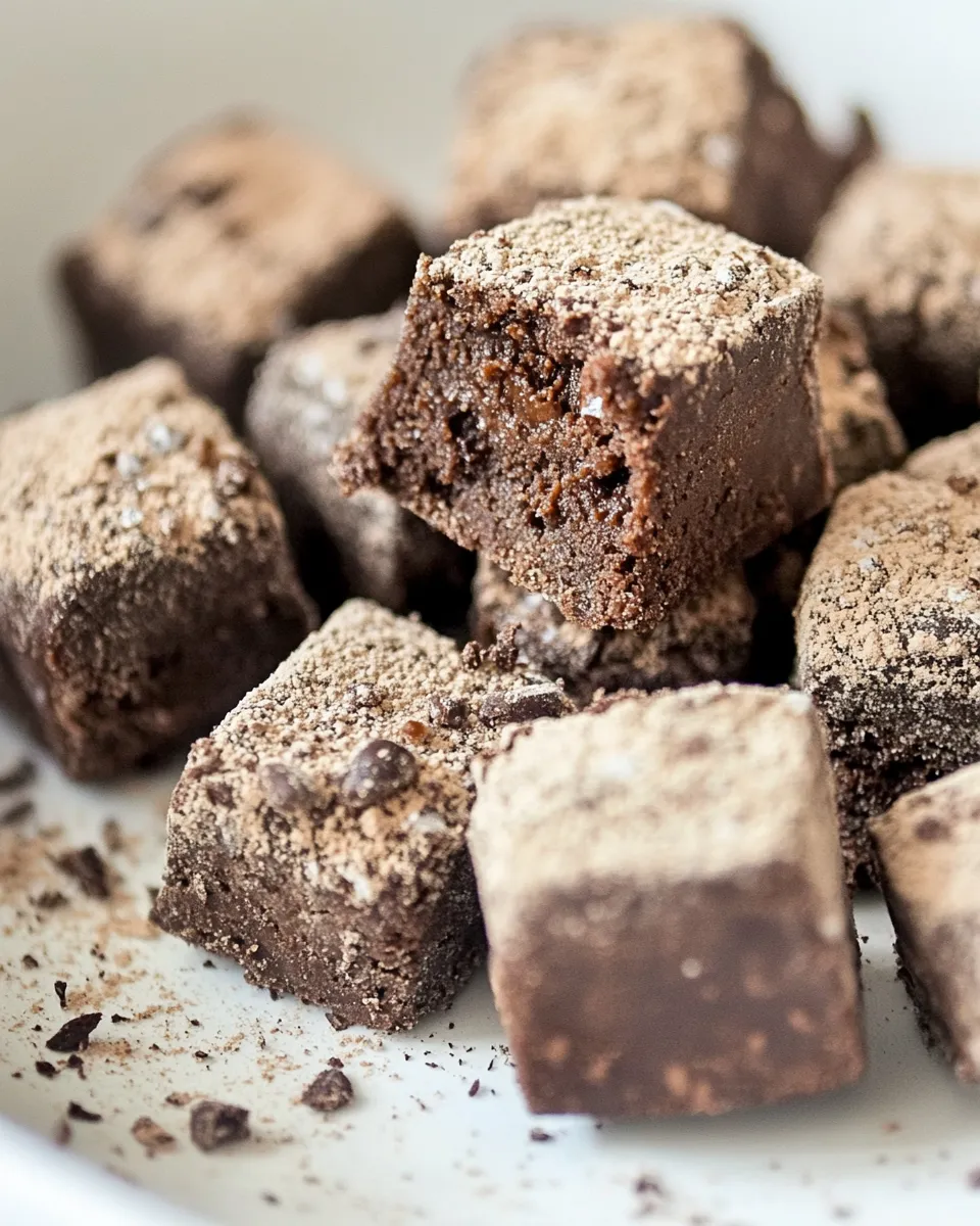 Delicious No-Bake Fudge Brownie Bites dish photo