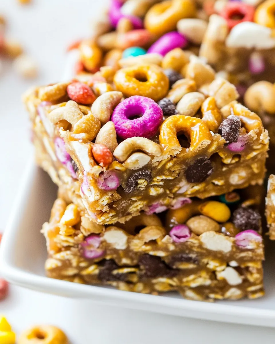 Healthy No-Bake Honey Nut Cheerios Snack Bars recipe photo