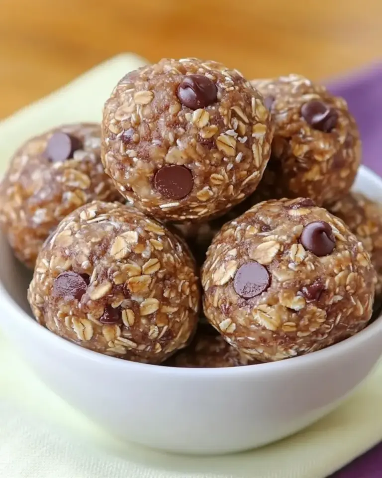 Easy No-Bake Oatmeal Chocolate Chip Energy Bites photo