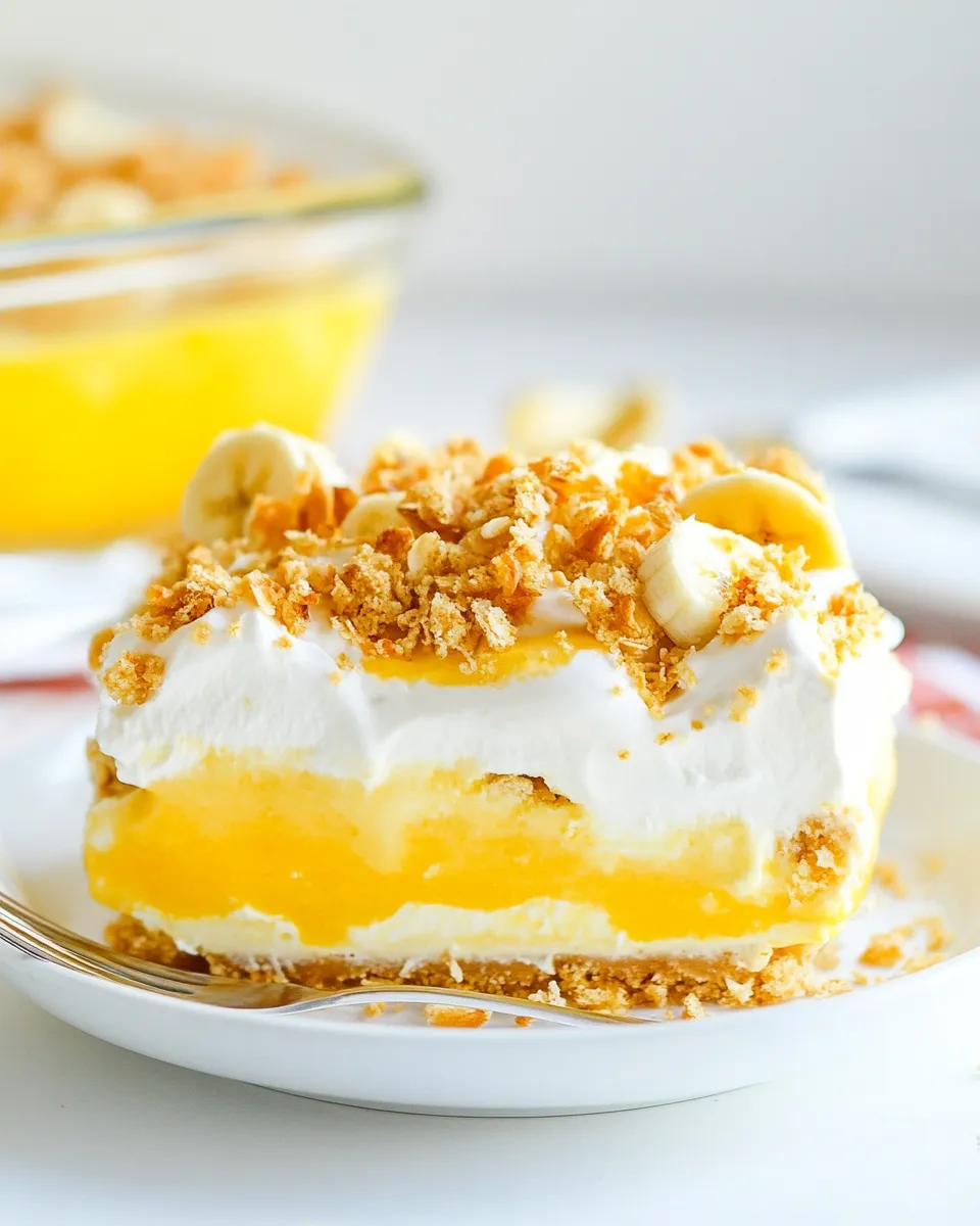 Easy No Bake Banana Pudding Dessert photo