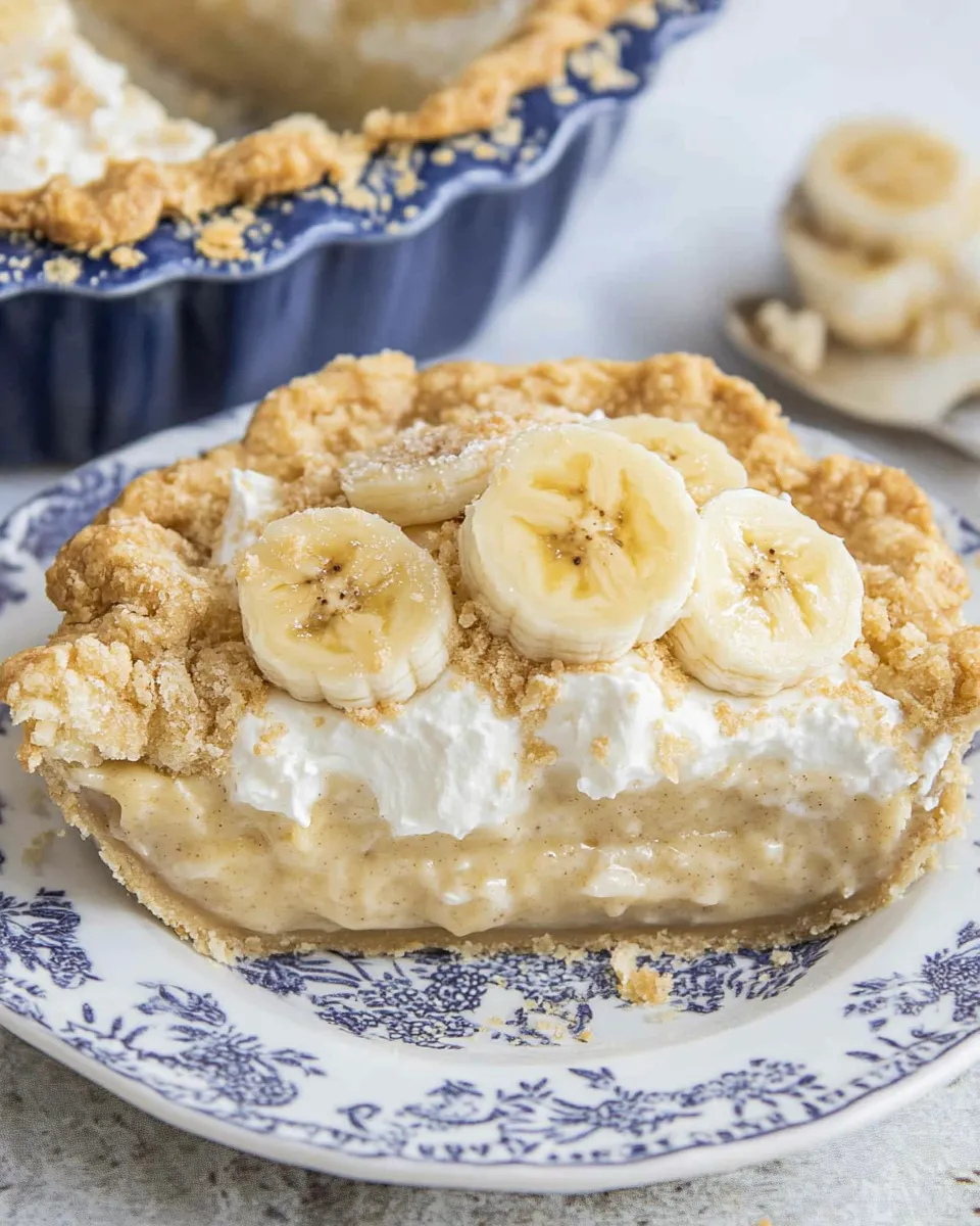 Homemade Old Fashioned Banana Pudding Pie photo