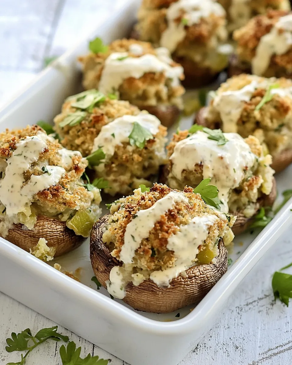 Delicious Olive Garden Stuffed Mushrooms image