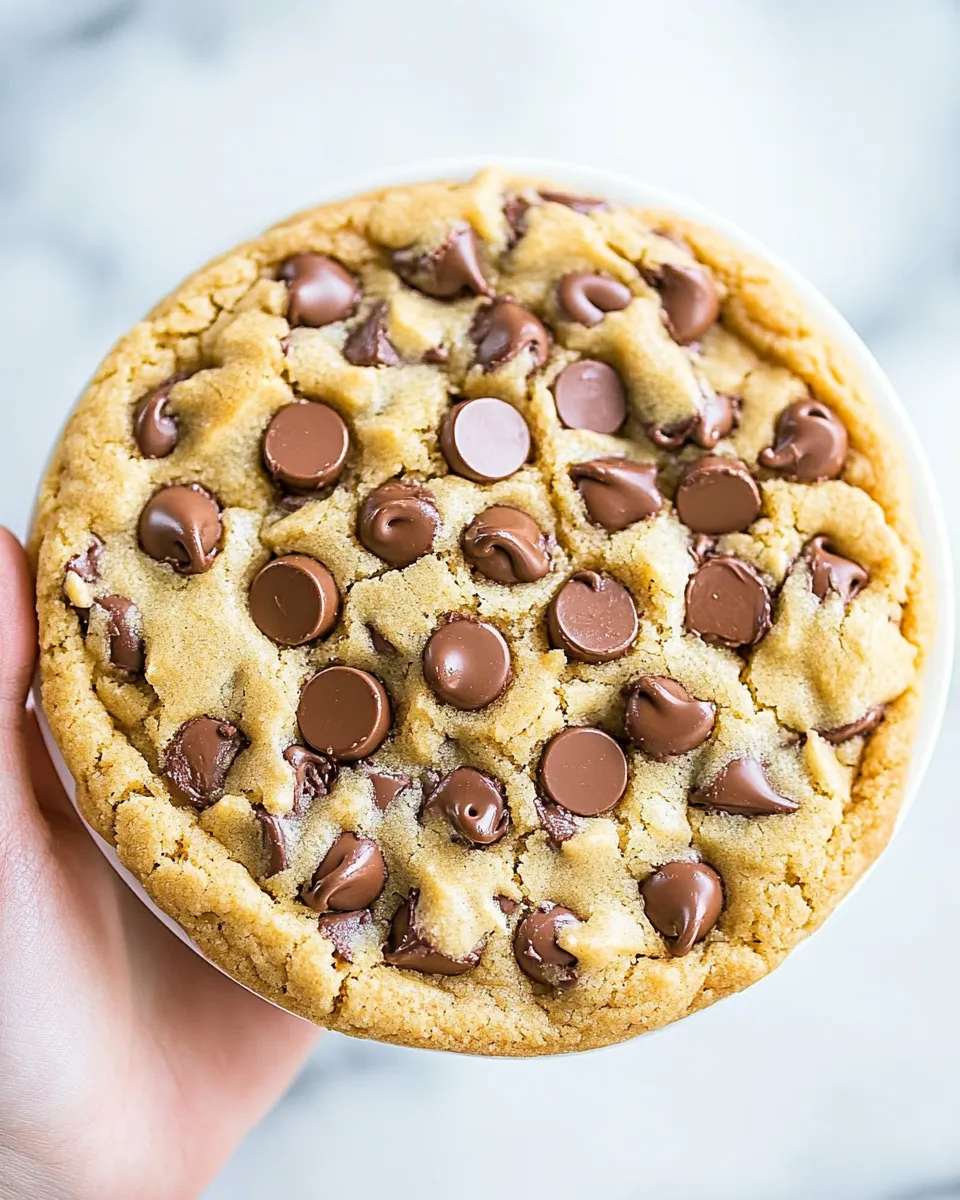 Quick One-Bowl, No-Mixer, No-Chill, Extra-Large Chocolate Chip Cookie For One shot