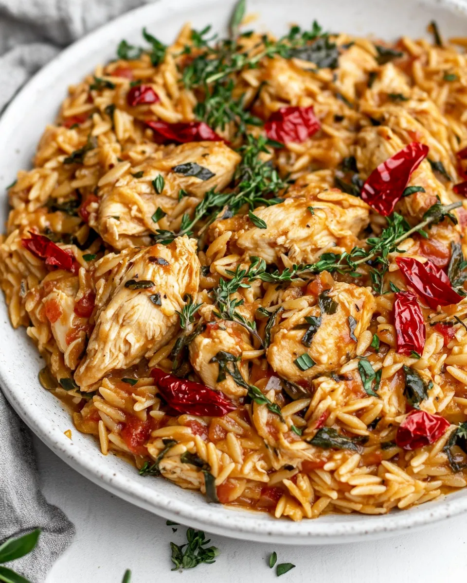 Delicious One-Pan Marry Me Chicken Orzo image