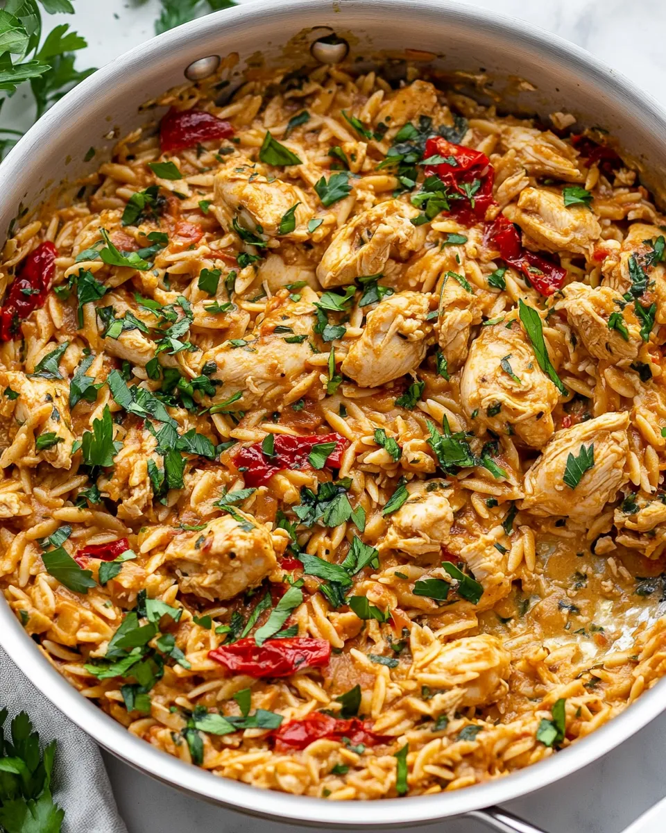 Savory One-Pan Marry Me Chicken Orzo recipe photo