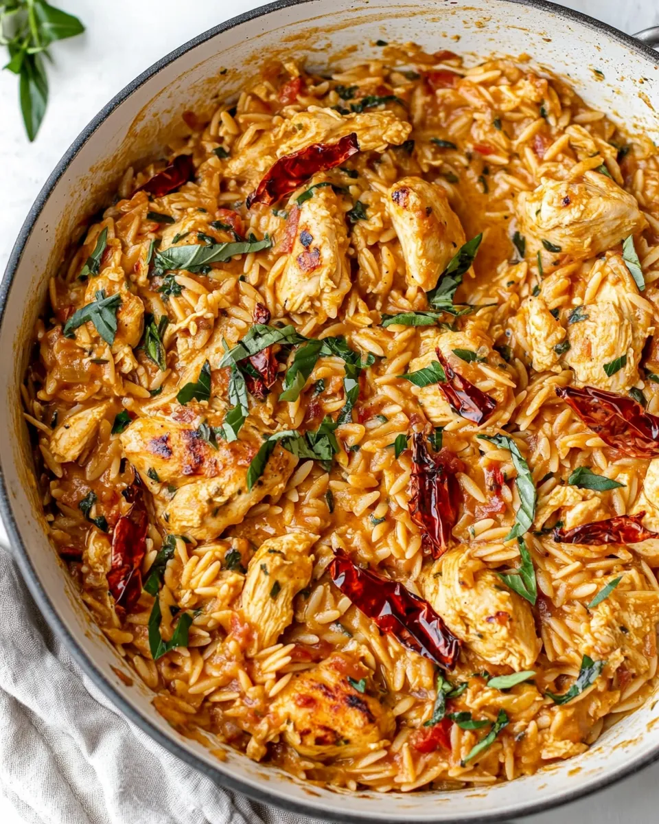 Quick One-Pan Marry Me Chicken Orzo shot