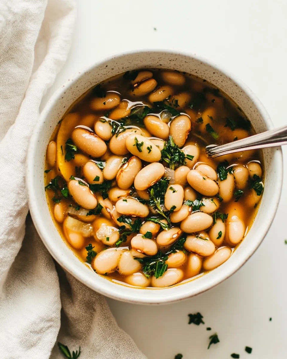 Delicious One-Pot Brothy Beans with Herbs & Lemon image