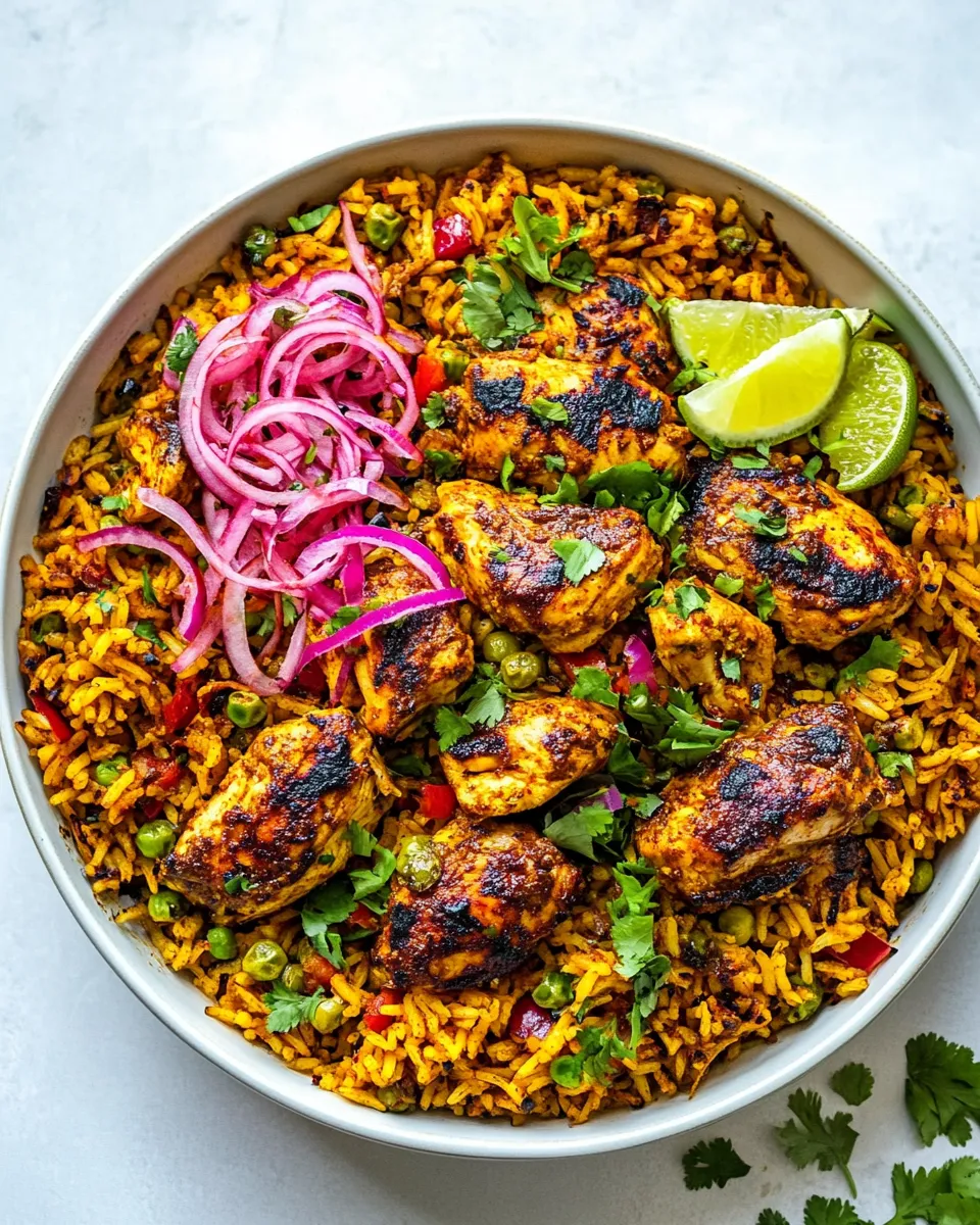 Savory One Pan Chicken Shawarma and Rice dish photo