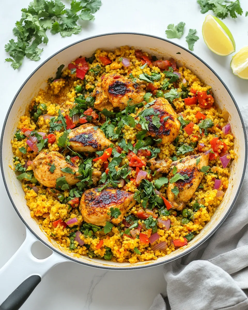 Delicious One Pan Moroccan Chicken and Couscous image