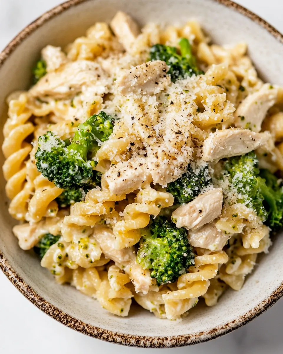 Quick One Pot Chicken and Broccoli Pasta shot