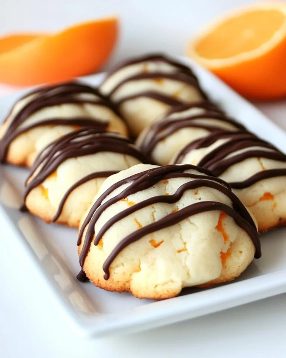 Delicious Orange Ricotta Cookies with Dark Chocolate shot