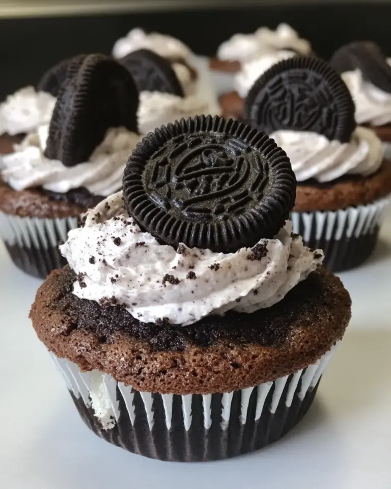 Homemade Oreo Brownie Cupcakes photo