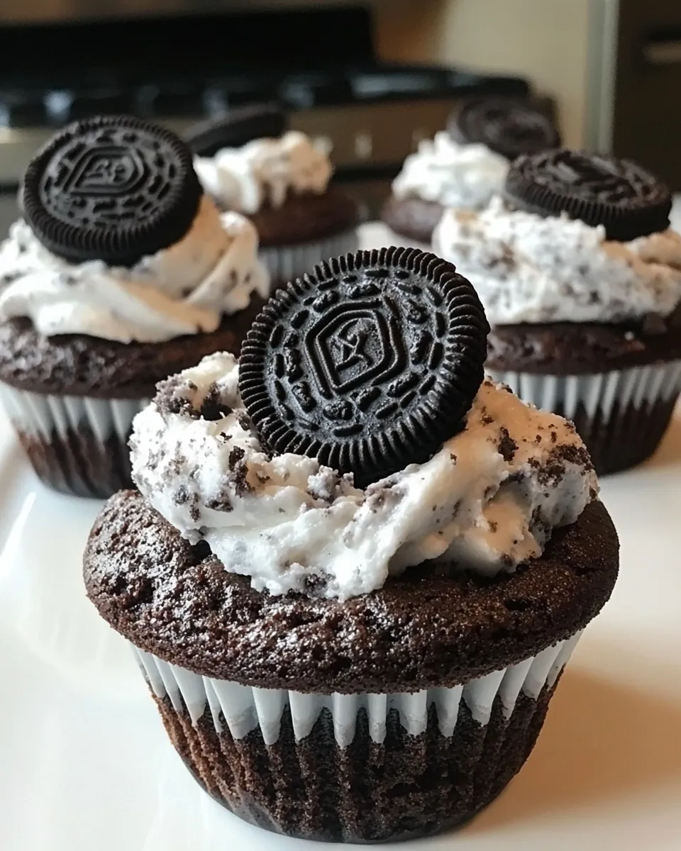 Classic Oreo Brownie Cupcakes image