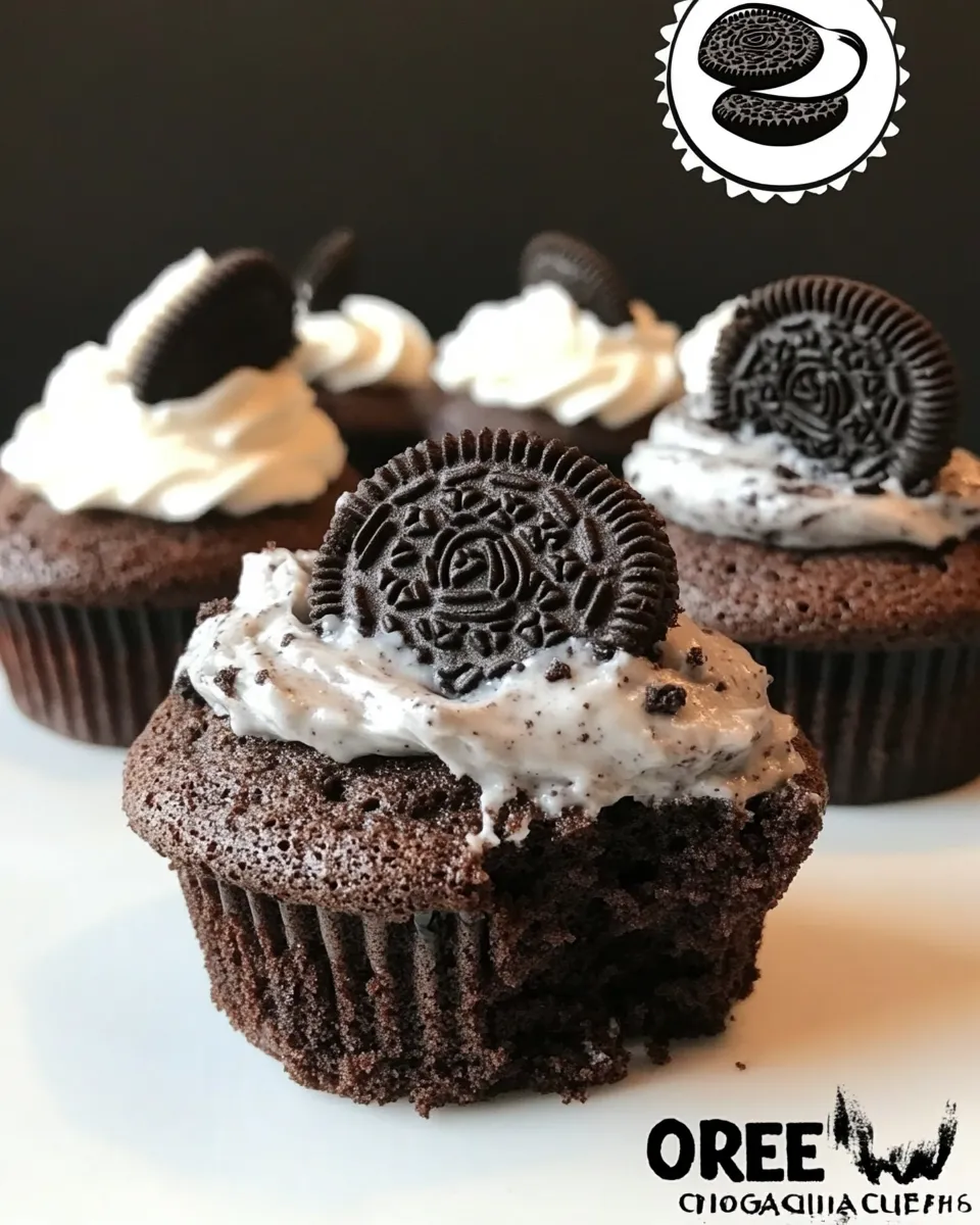 Easy Oreo Brownie Cupcakes recipe photo