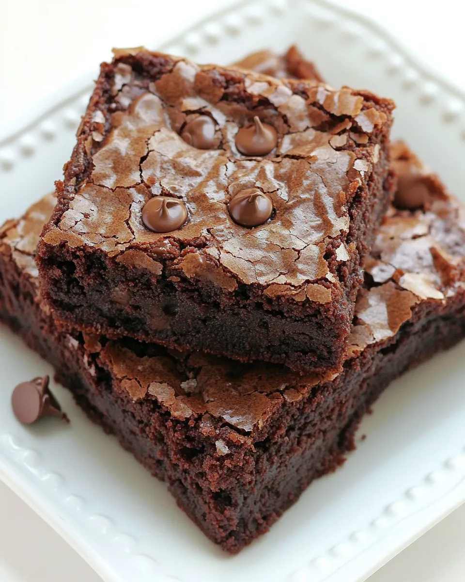 Homemade Outrageously Amazing One-Bowl 5-Ingredient Brownies photo