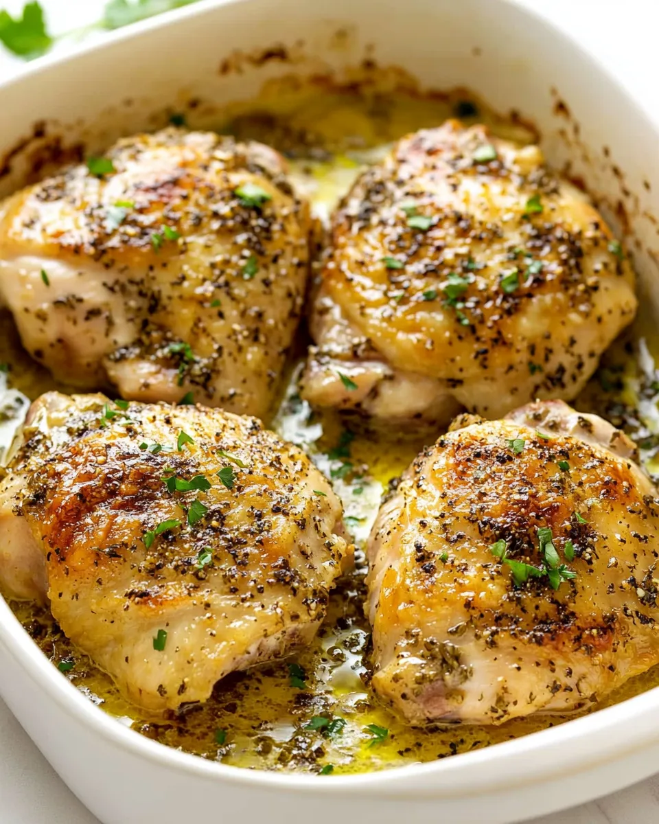 Healthy Oven Baked Chicken Thighs recipe photo