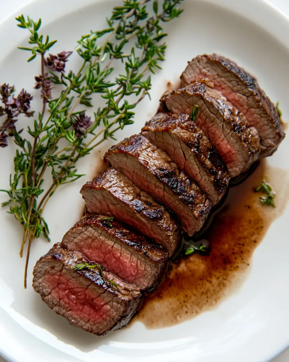 Delicious Pan Seared Steak shot