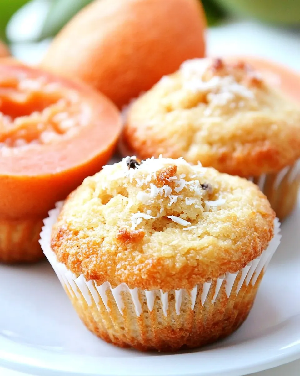 Best Papaya Coconut Muffins shot