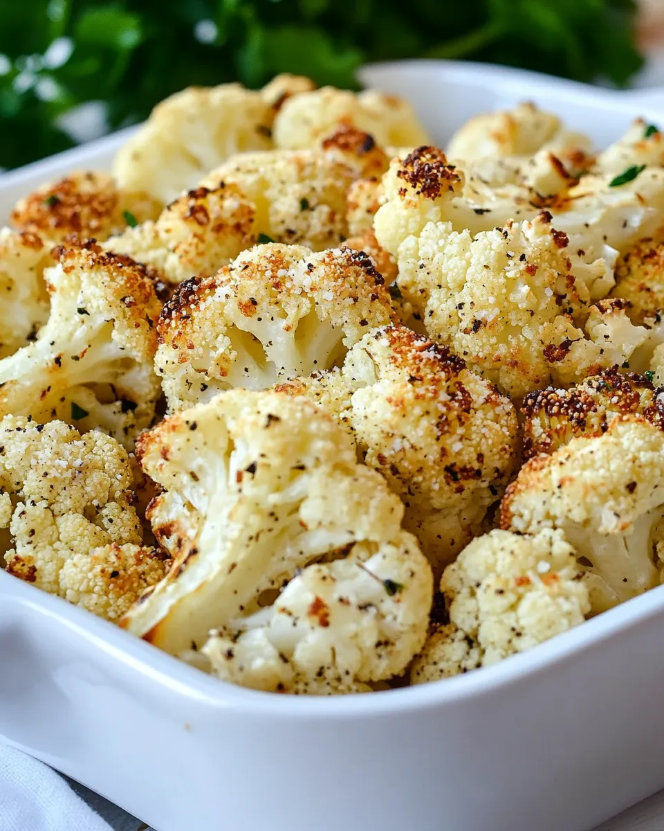 Delicious Parmesan Roasted Cauliflower Recipe dish photo