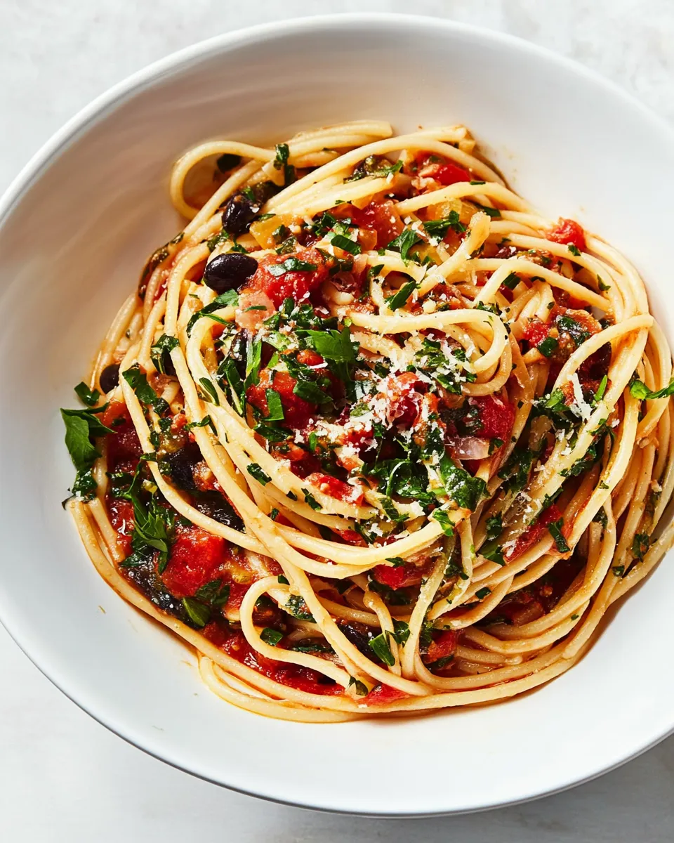 Homemade Pasta Puttanesca photo