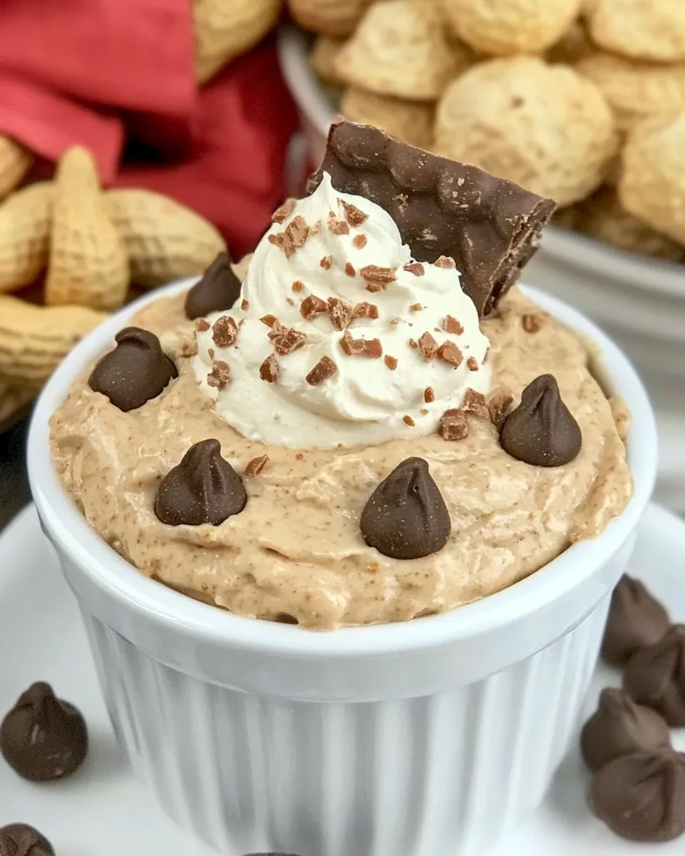 Quick Peanut ButterTagalong Dip shot