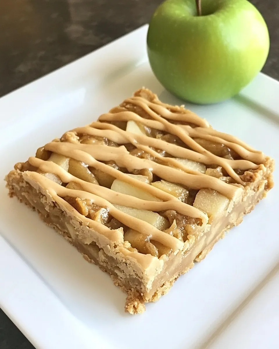 Classic Peanut Butter Apple Bars image