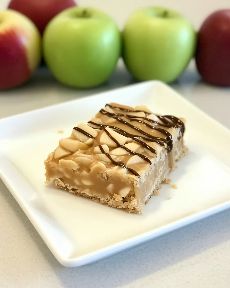 Delicious Peanut Butter Apple Bars shot