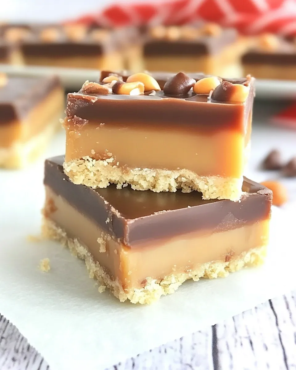 Classic Peanut Butter Caramel Shortbread Bars (millionaire bars) image