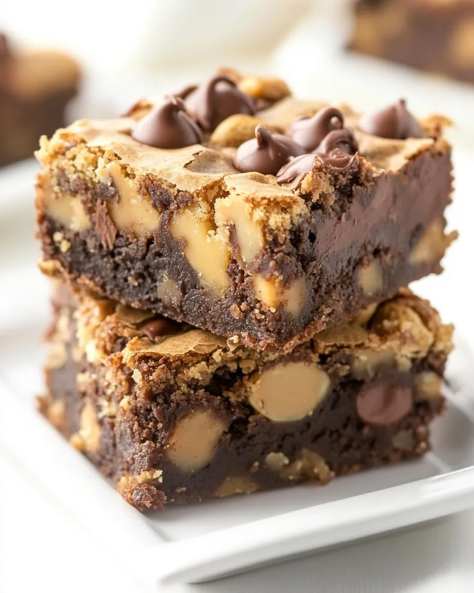 Classic Peanut Butter Chocolate Brownies image