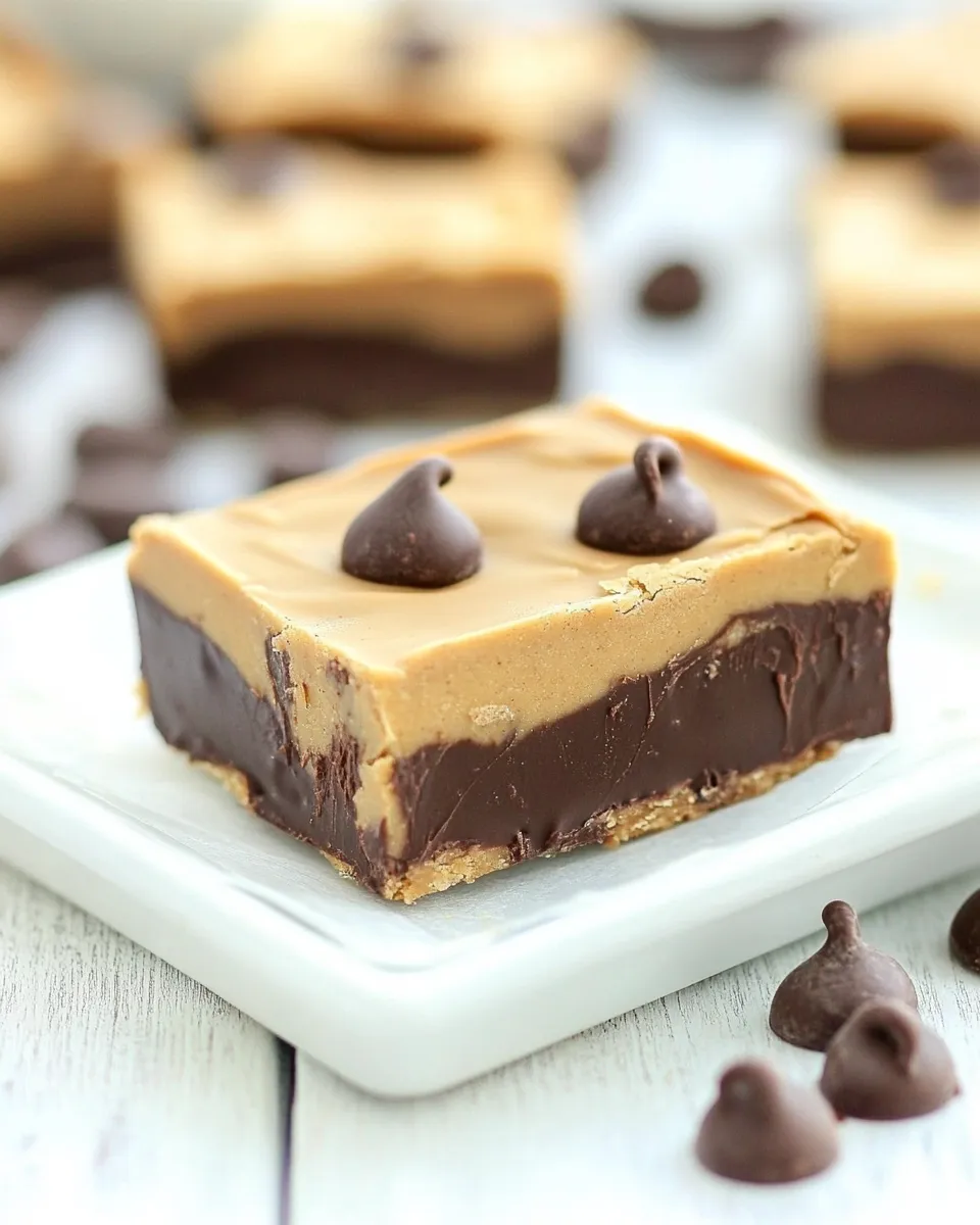 Delicious Peanut Butter Chocolate Cookie Dough Bars shot