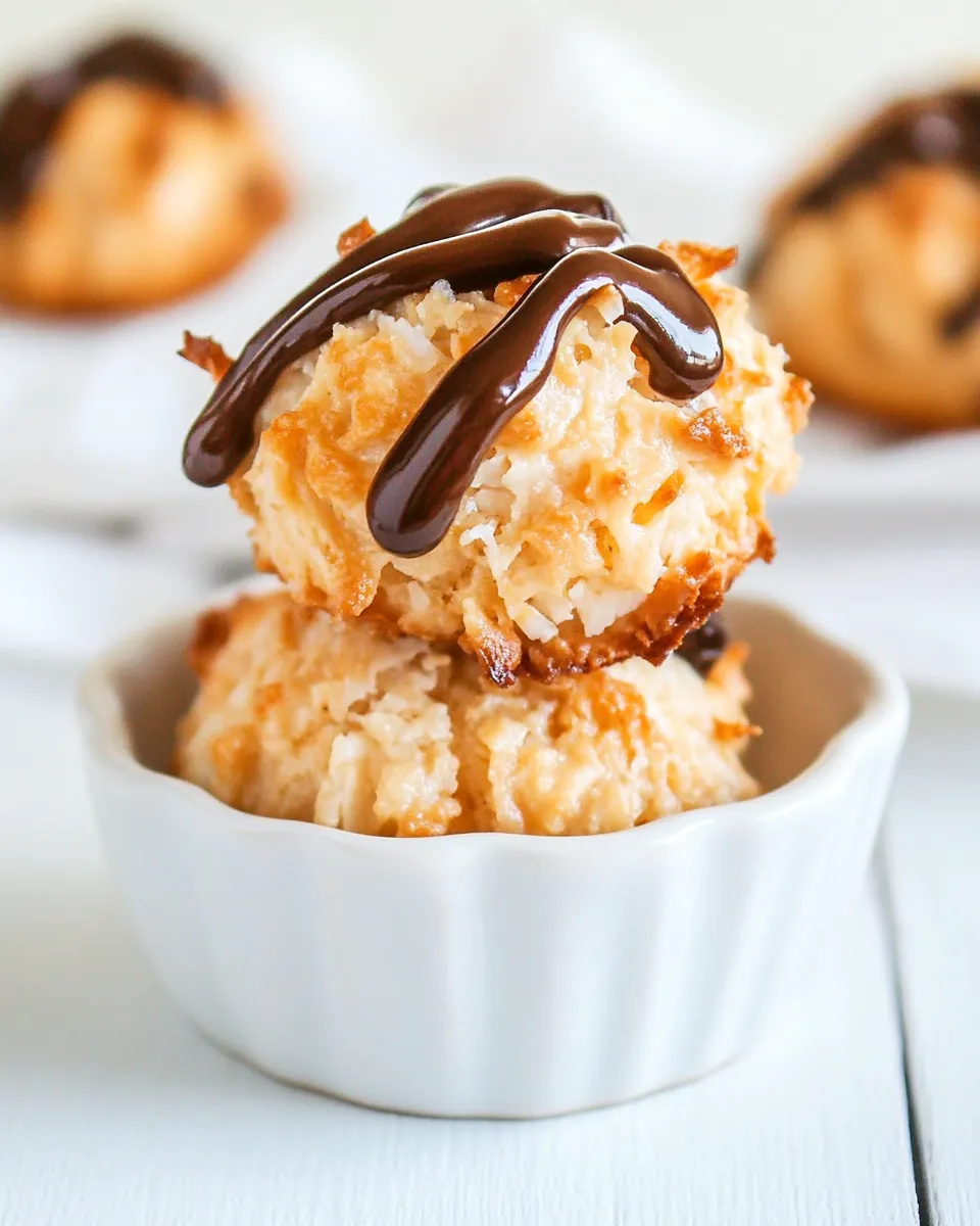Easy Peanut Butter Coconut Macaroons recipe photo