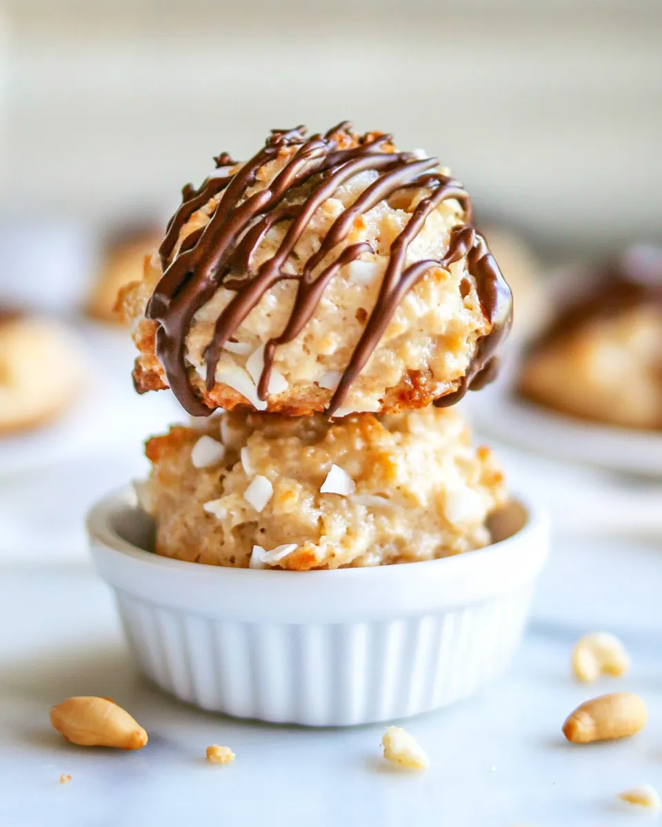Delicious Peanut Butter Coconut Macaroons shot