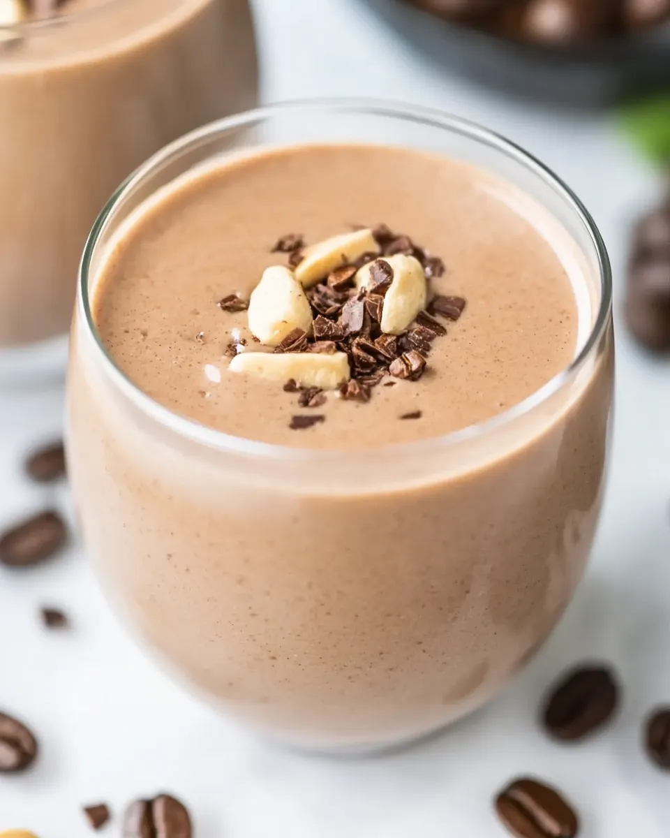 Healthy Peanut Butter Coffee Smoothie shot