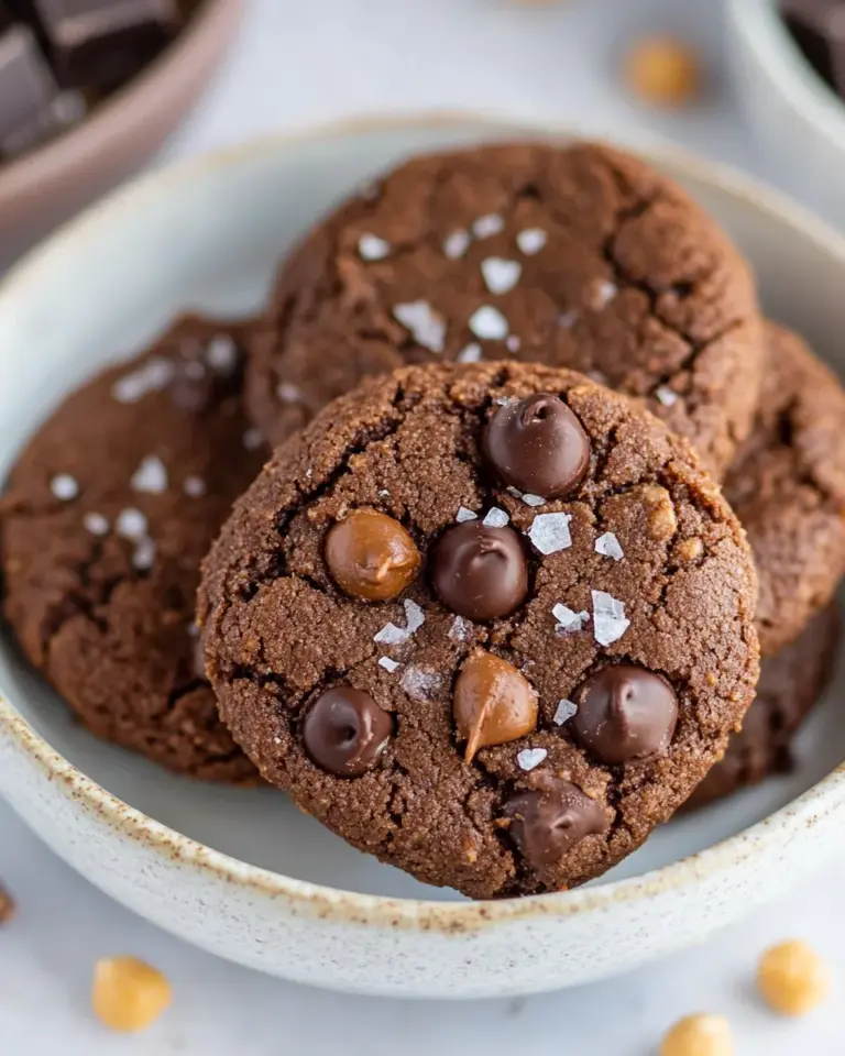 Homemade Peanut Butter Double Chocolate Chickpea Cookies photo