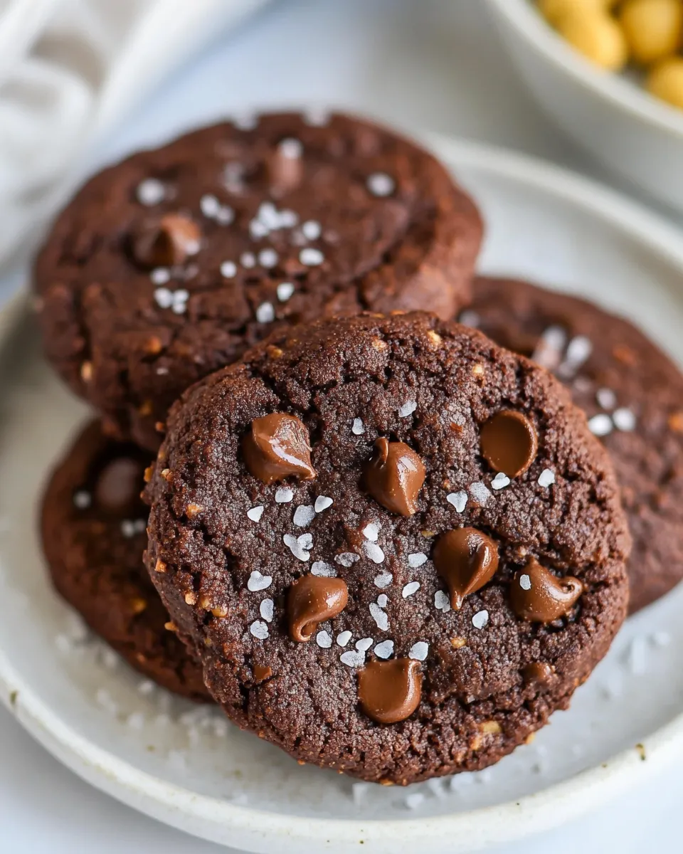 Classic Peanut Butter Double Chocolate Chickpea Cookies image