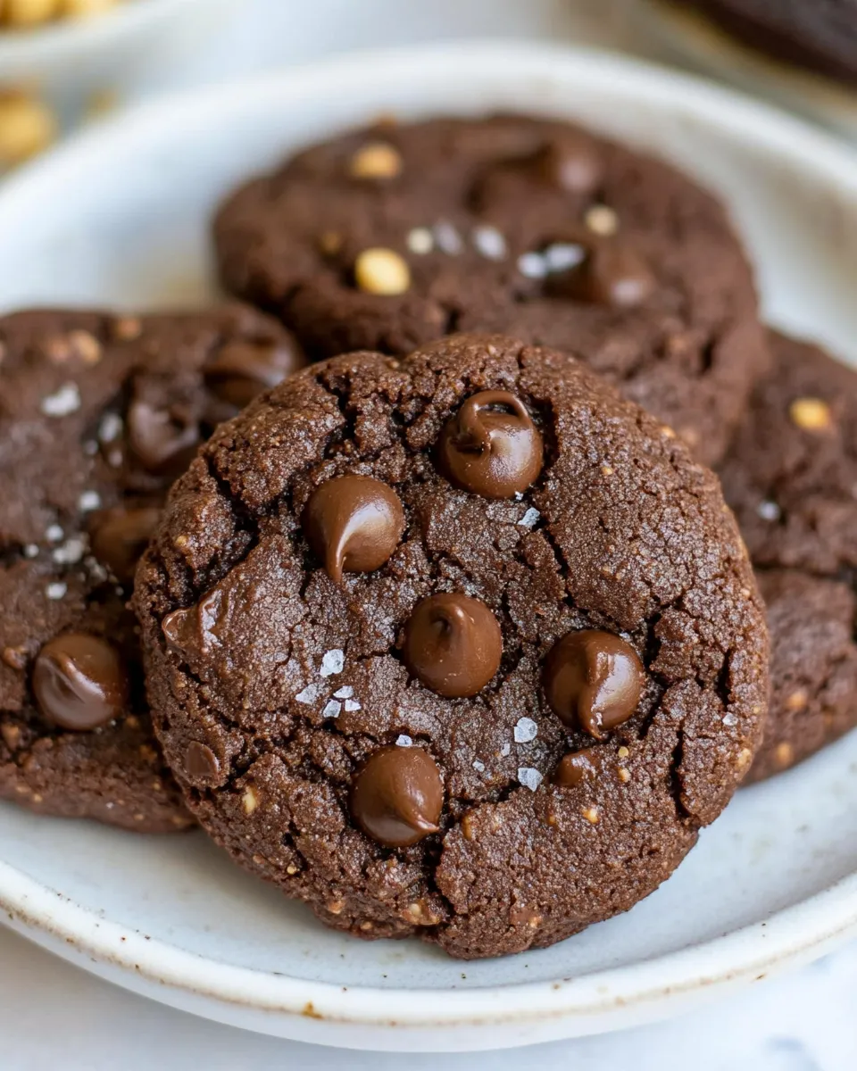 Easy Peanut Butter Double Chocolate Chickpea Cookies recipe photo