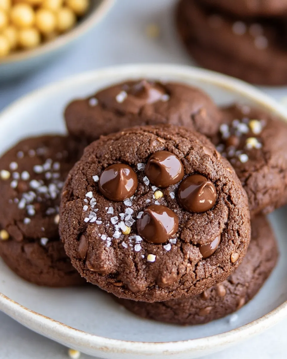 Delicious Peanut Butter Double Chocolate Chickpea Cookies shot