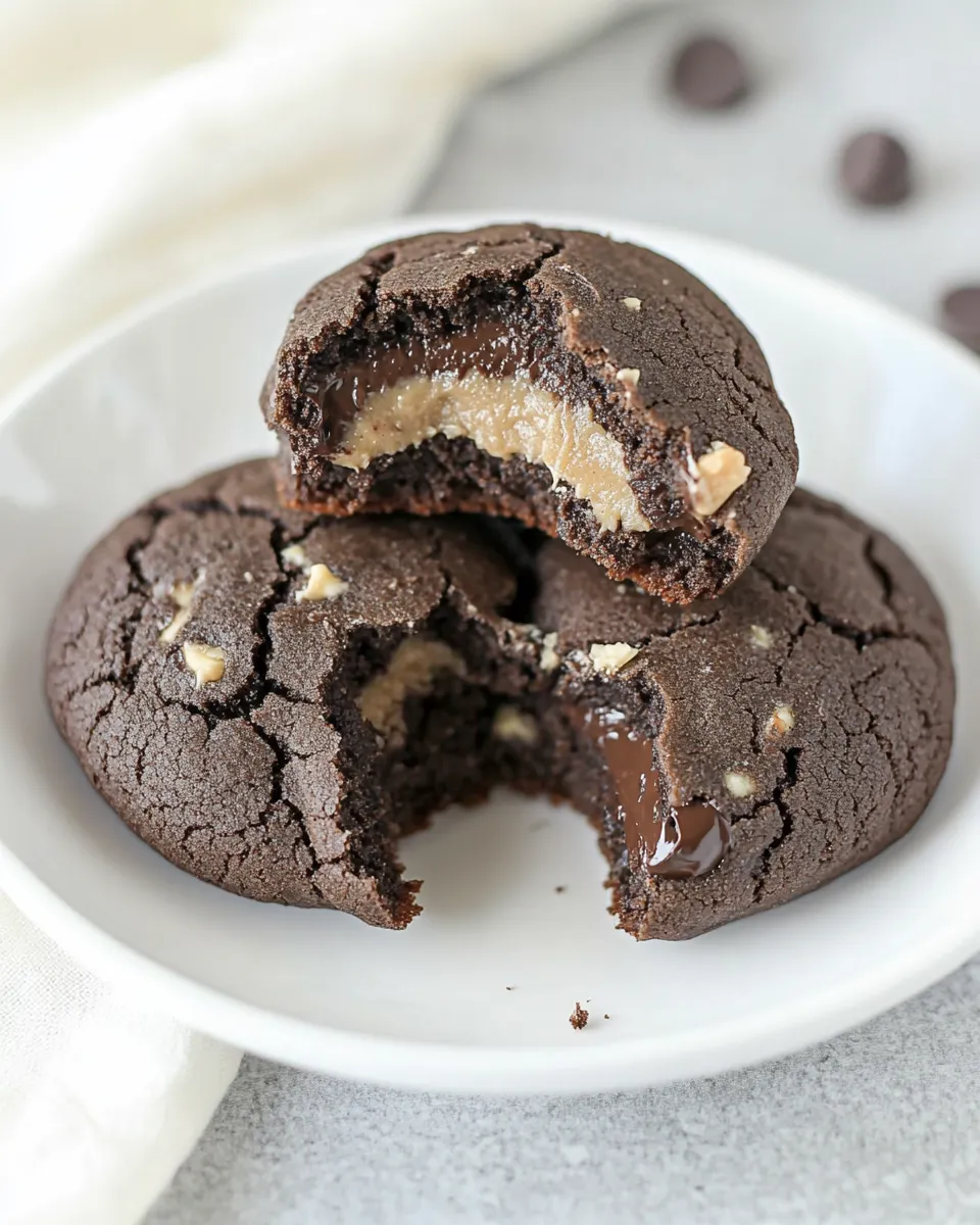 Classic Peanut Butter Filled Chocolate Cookies image