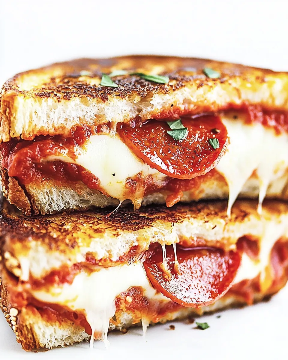 Easy Pepperoni Pizza Grilled Cheese Sandwiches recipe photo