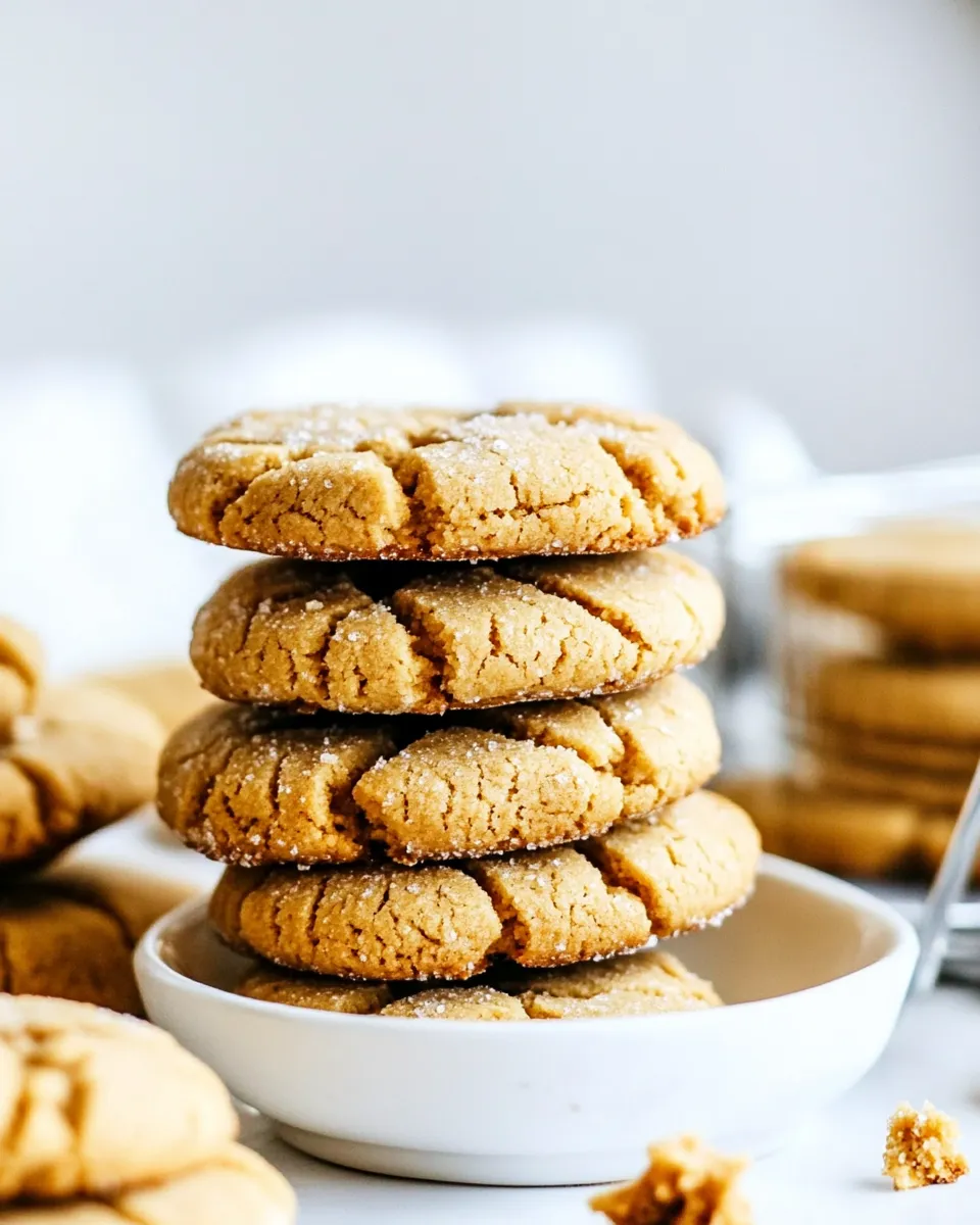 Delicious Perfectly Soft Peanut Butter Cookies shot