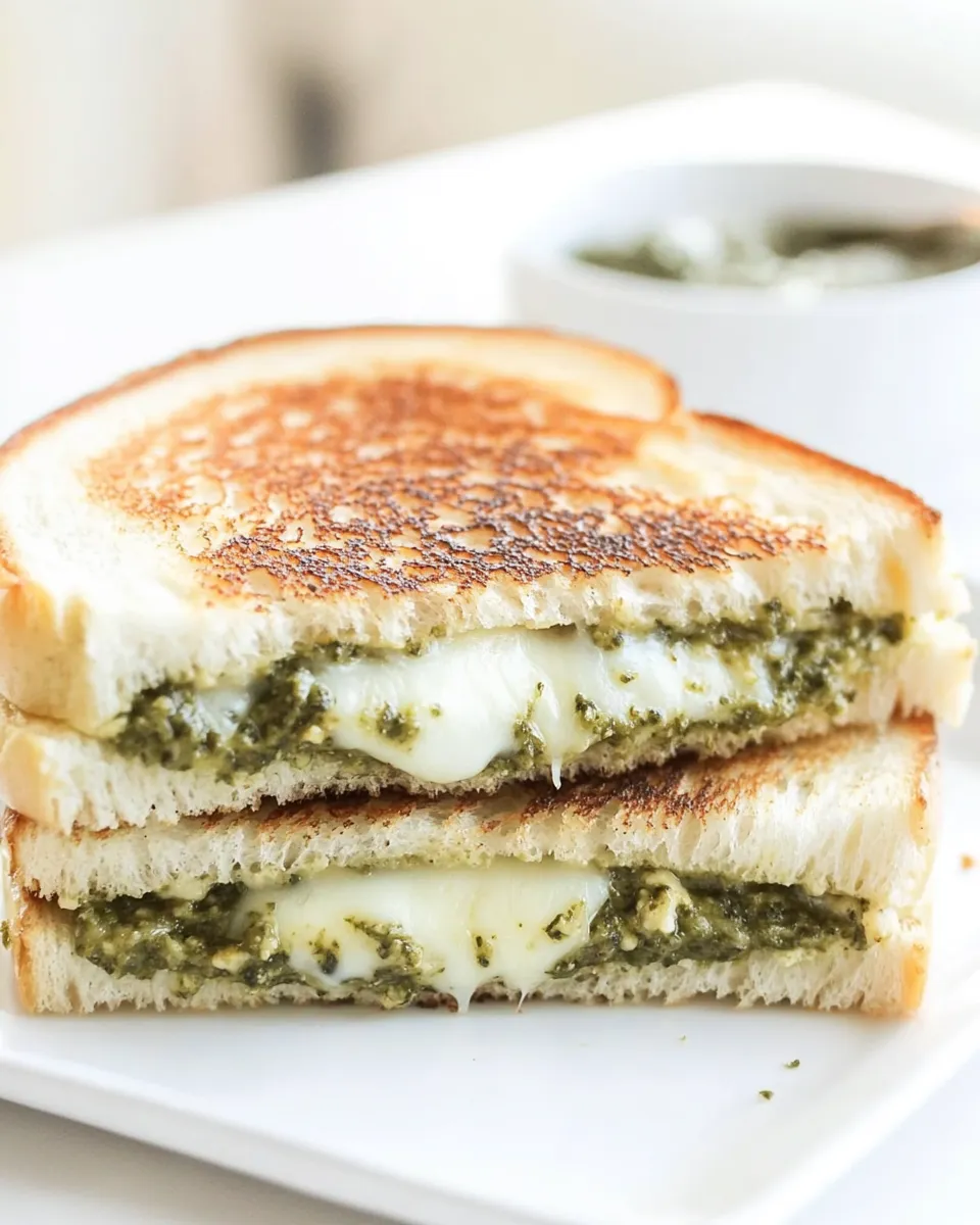 Classic Pesto Grilled Cheese Sandwich image