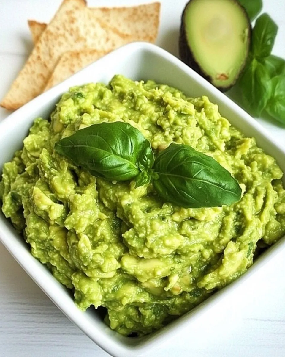 Fresh Pesto Guacamole recipe photo