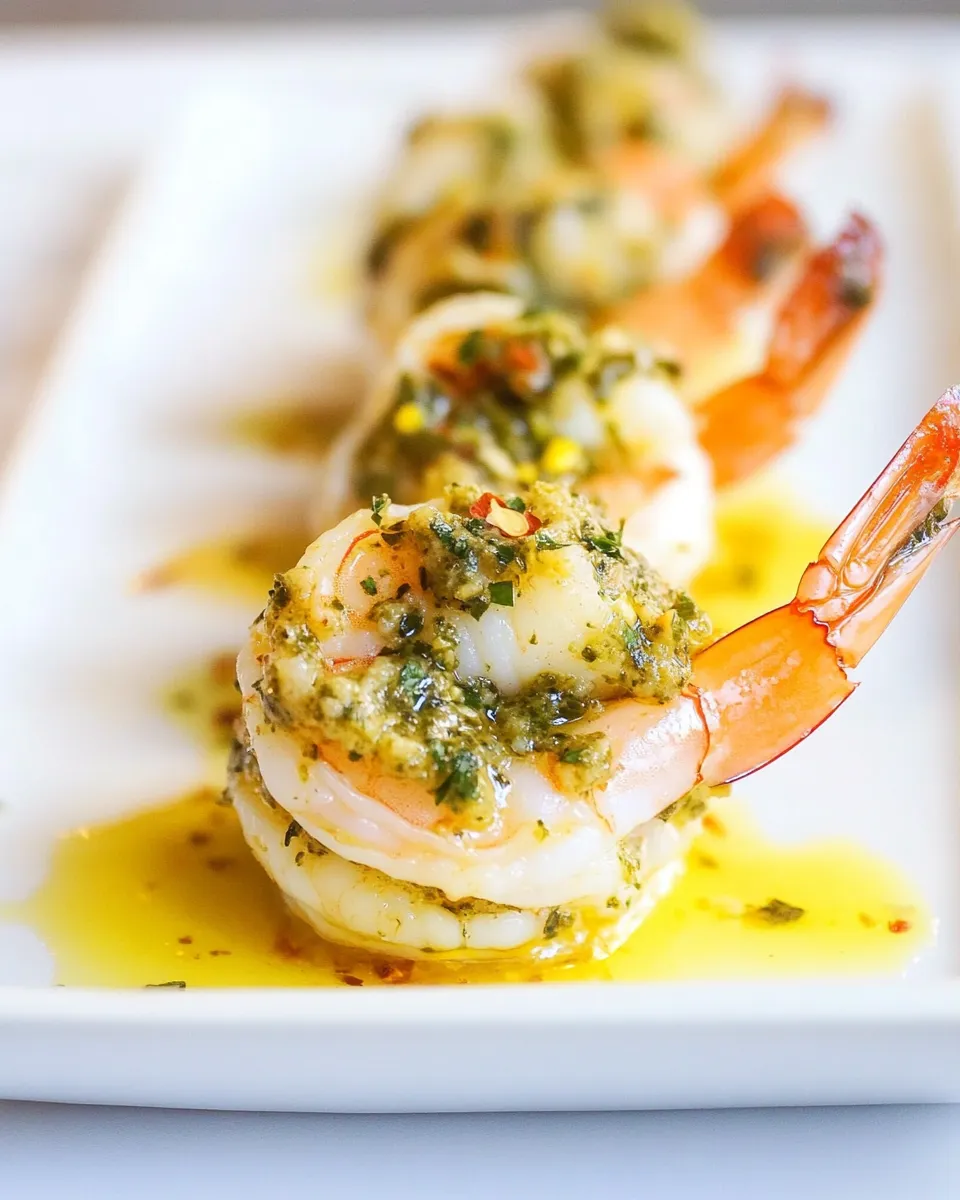 Savory Pesto Stuffed Shrimps dish photo