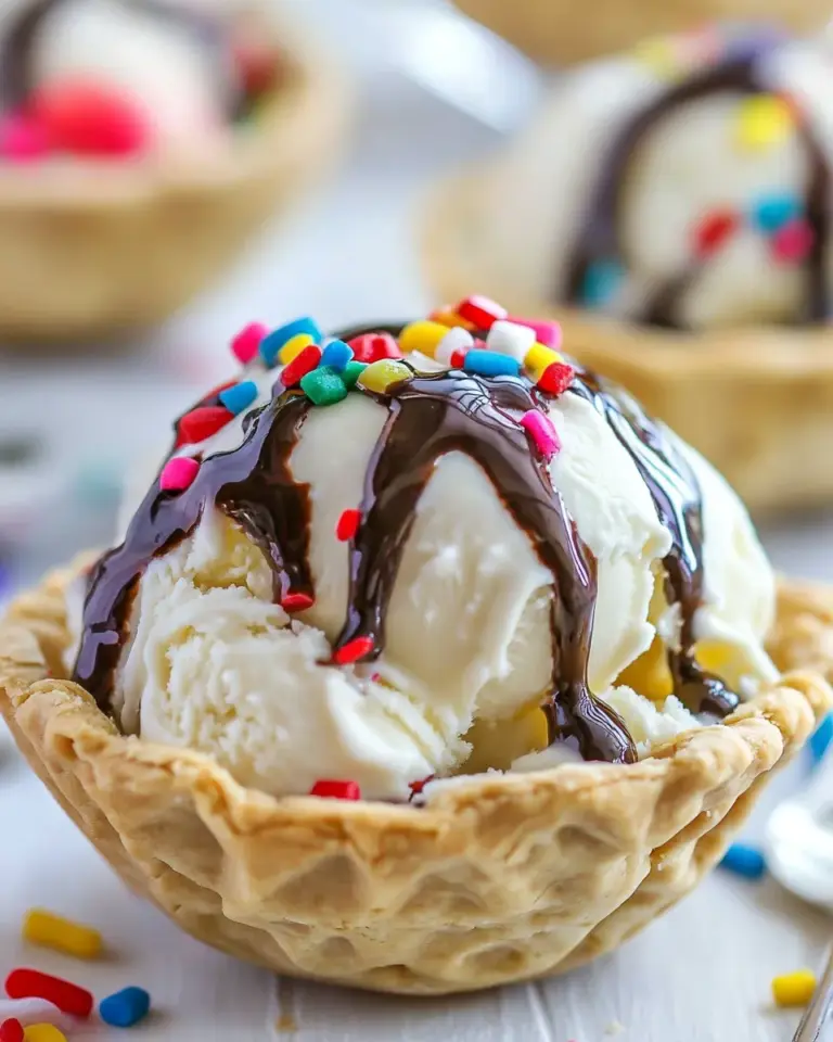 Homemade Pie Crust Ice Cream Bowls photo