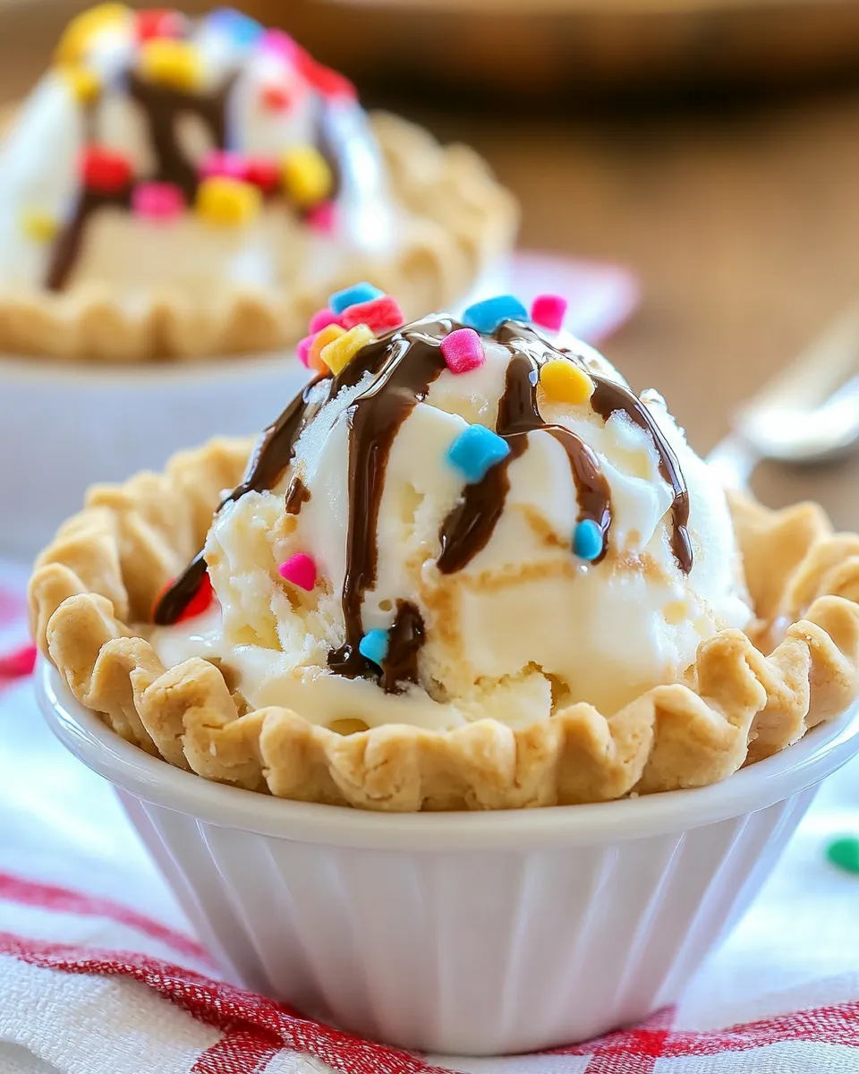 Delicious Pie Crust Ice Cream Bowls shot
