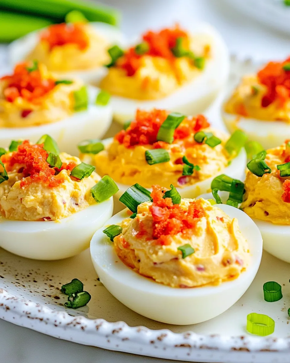Delicious Pimento Cheese Deviled Eggs recipe photo
