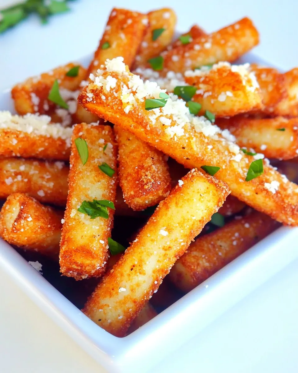 Delicious Potato Cheese Sticks shot