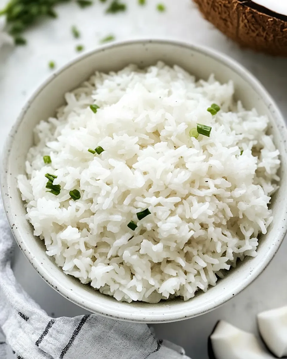 Delicious Quick and Easy Coconut Rice shot